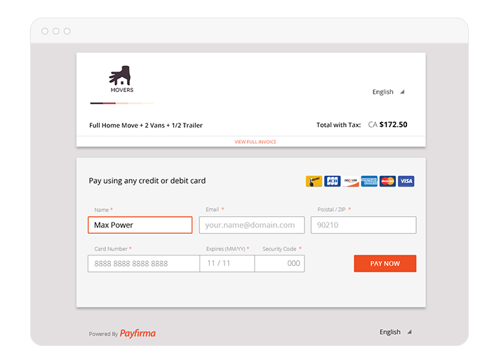 Send customers the invoice via email