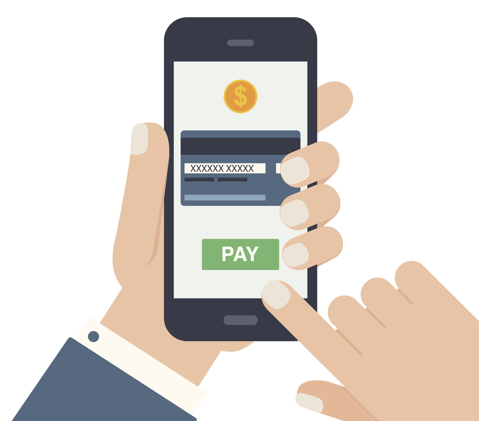 Payment. Мобильные платежные системы. Безналичная оплата на прозрачном фоне. Оплата в мобильном приложении. Иллюстрация платеж.
